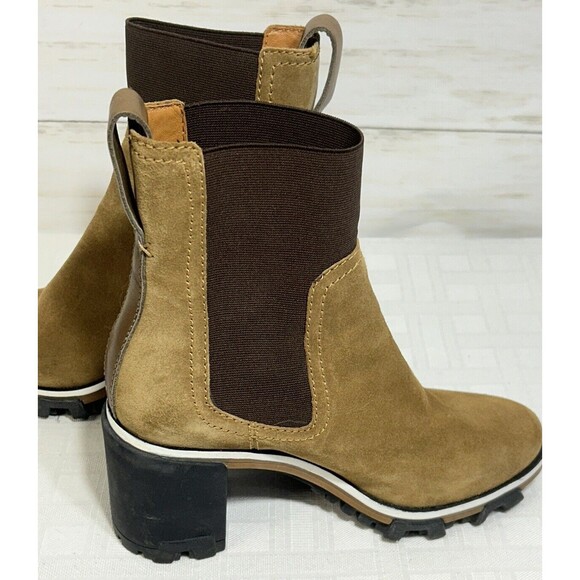 Rag & Bone Women Boot Size 38.5 US 8.5 Brown Leather Block Heel Lug Sole Pull On - Picture 7 of 16